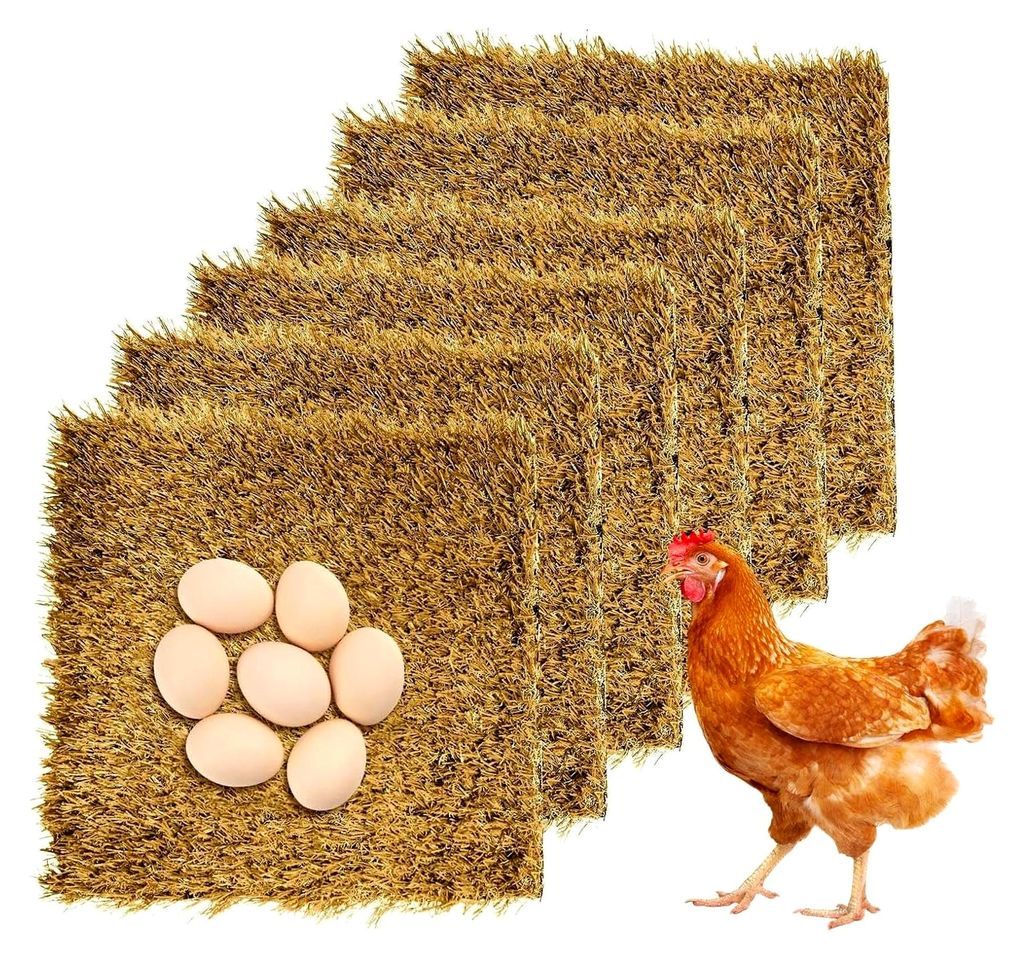 Nistunterlagen für Hühnerstall, waschbar und wiederverwendbar, Hühnereinstreu, künstliches Geflügelzubehör für Bauernhof, Outdoor und Innenb...