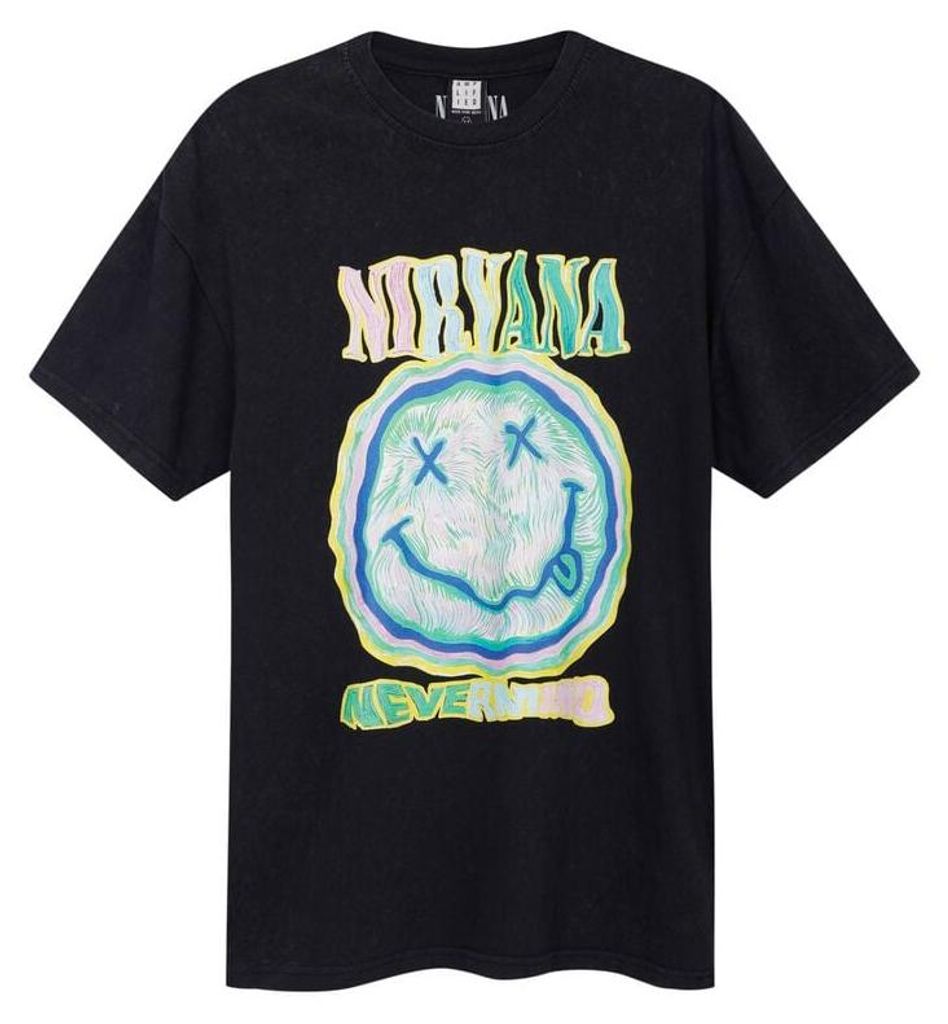 Nirvana T-Shirt Herren Amplified Collection - Scribble charcoal M