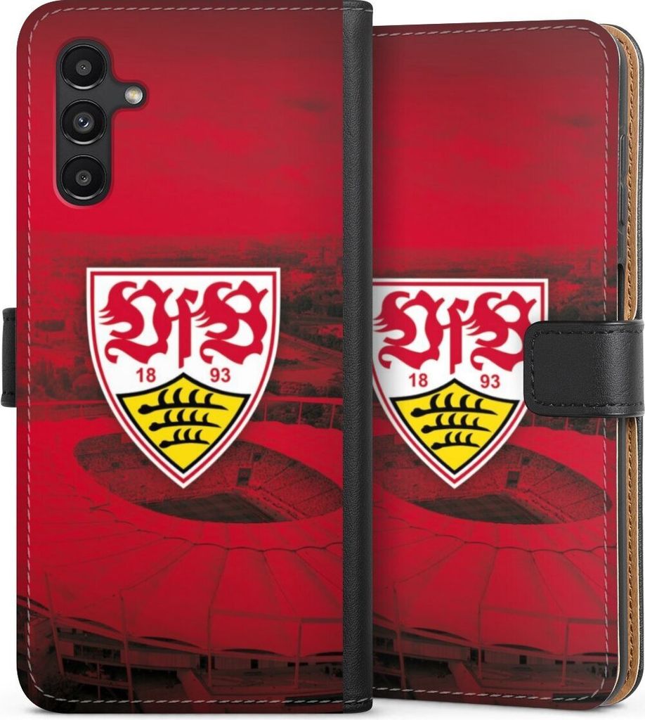 DeinDesign Klapphülle für Samsung Galaxy A04s Handytasche Lederhülle Tasche Offizielles Lizenzprodukt Stadion VfB Stuttgart