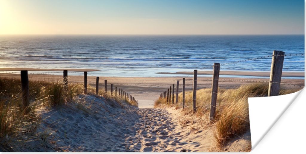 MuchoWow Poster Sand - Strand - Düne - Meer - Sommer 150x75 cm - ohne Rahmen