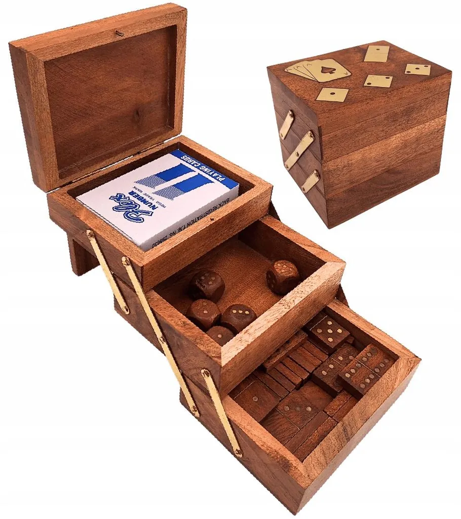 Finissez-en avec l'ennui grâce au coffret de jeux 3 en 1 DNU-101 bois