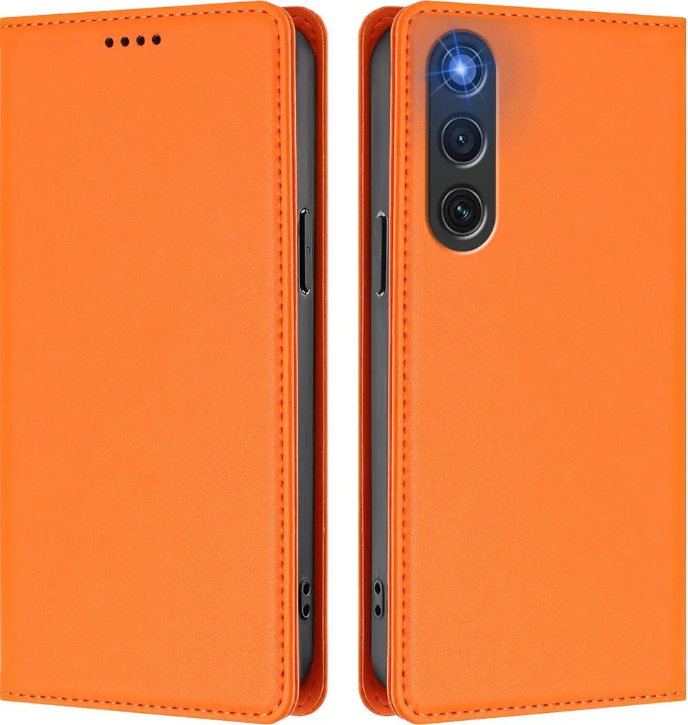 ZTE RedMagic 10 Air Custodia Portafoglio Arancione - Flip Magnetica