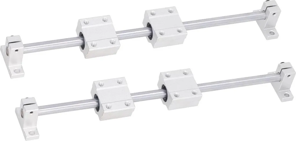 Kit Rails Linéaires 10-400 en Acier Chromé avec Blocs Coulissants CNC