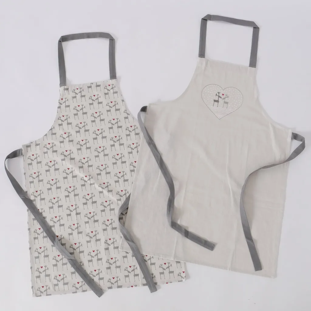 Tablier de cuisine ajustable LOVELIES motif renne - Textile durable