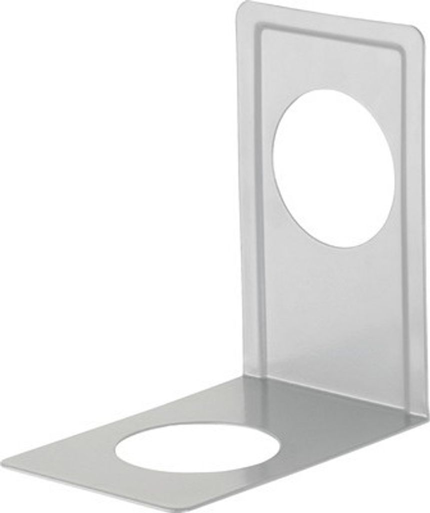 Bücherstütze Stahl pulverbeschichtet silber