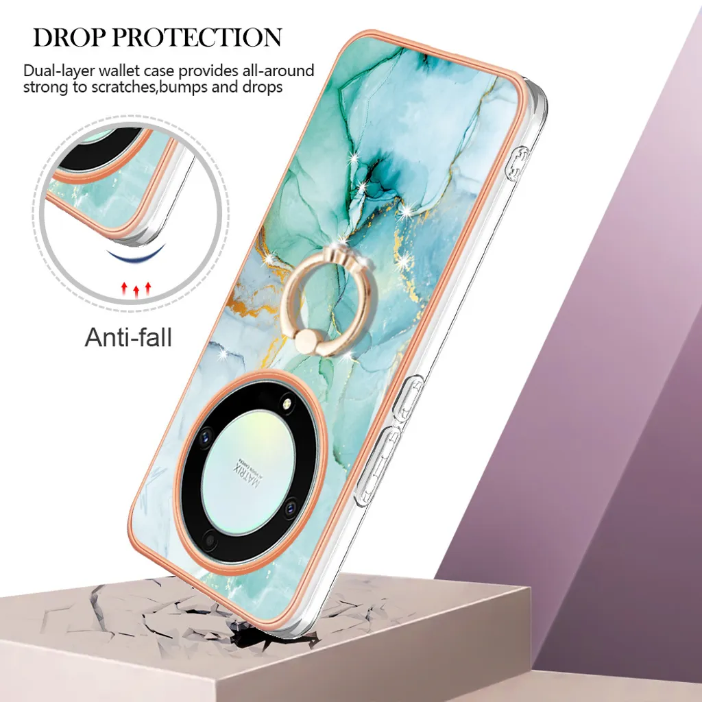 Honor X9a Magic5 Lite Case Marble: Custodia Chic Marmo Caffè con Ring - 2