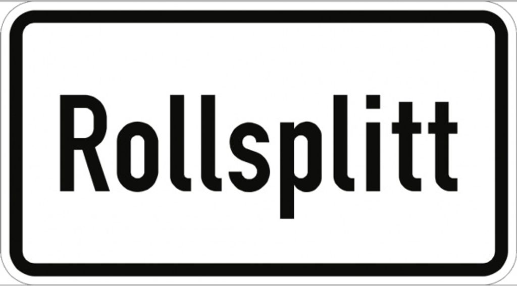 Verkehrsschild VZ1007-32, Rollsplitt, Alu, RA2, 600x330 mm