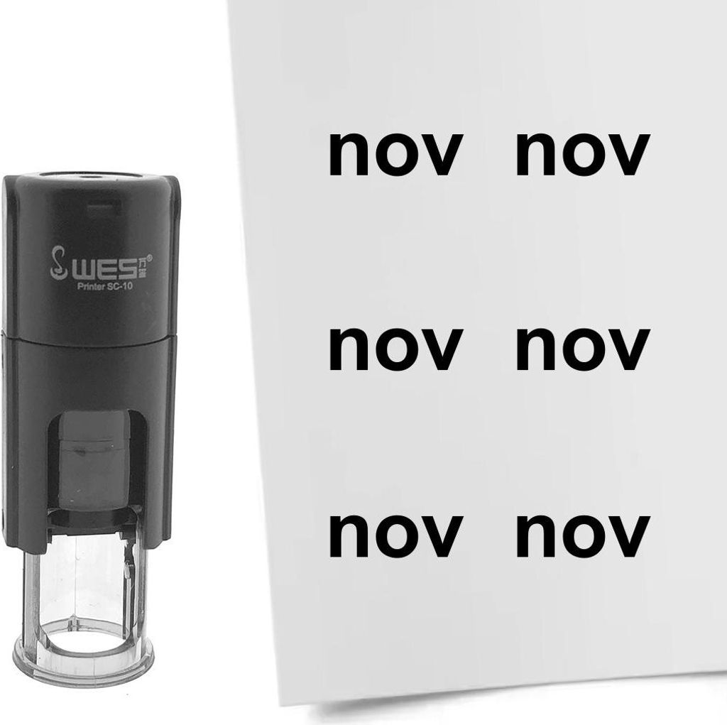 CombiCraft Selbstfärbender Stempel 'Monatskürzel Nov' in der Farbe Schwarz, Ø10mm