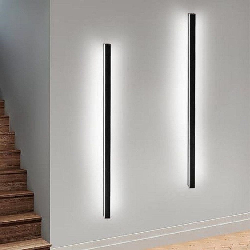 ZMH LED Wandleuchte Innen Wandlampe Schwarz - 100CM 2er Produktbild 