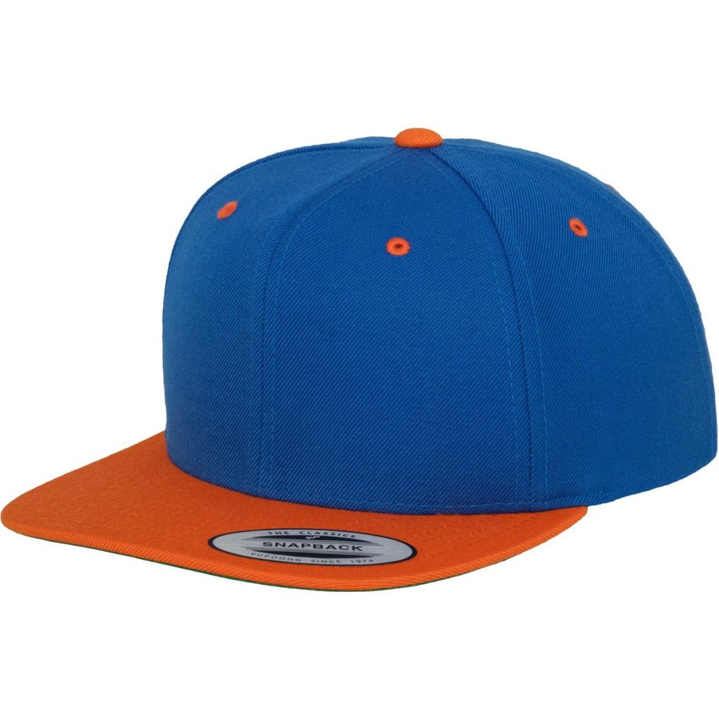 FLEXFIT 6089MT | Classic Snapback 2-Tone Cap - Farbe: Royal/Orange - Größe: One Size