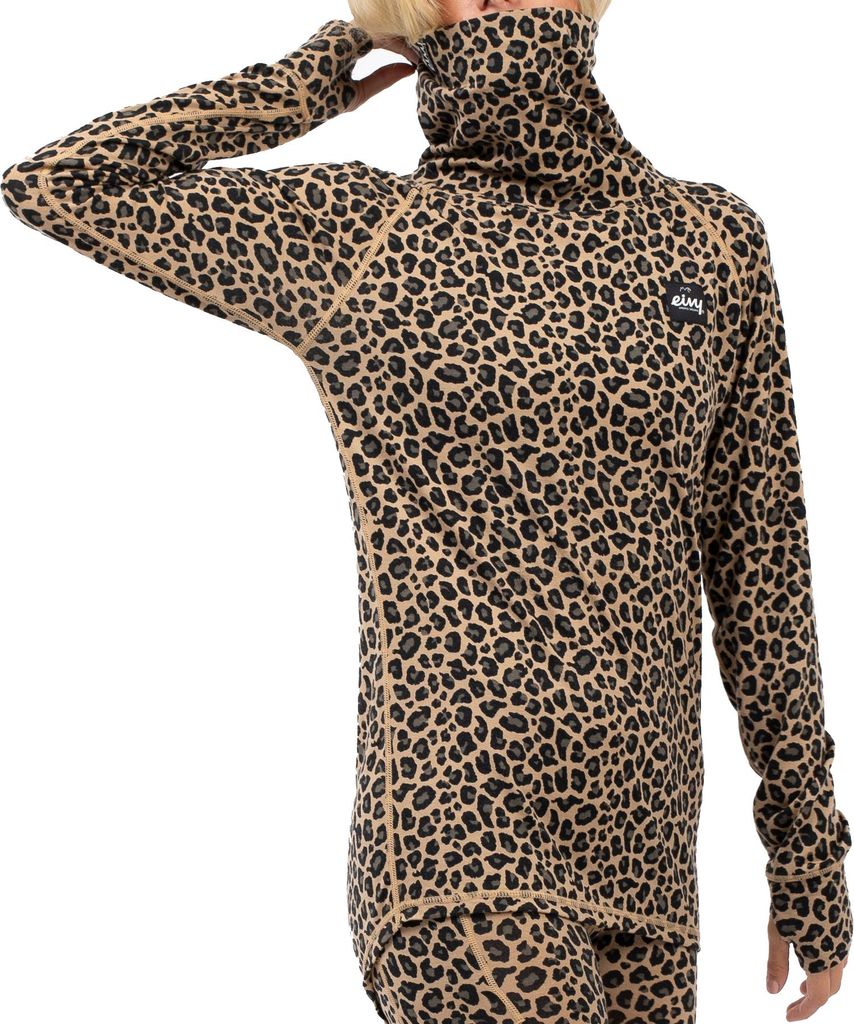 EIVY Women Funktionslongsleeve Icecold Merino Wool Gaiter leopard L