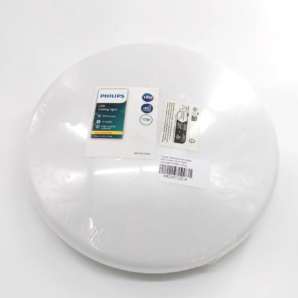 Plafonnier Philips Moire Grand Format avec Lumière Blanche Chaude LED - 2