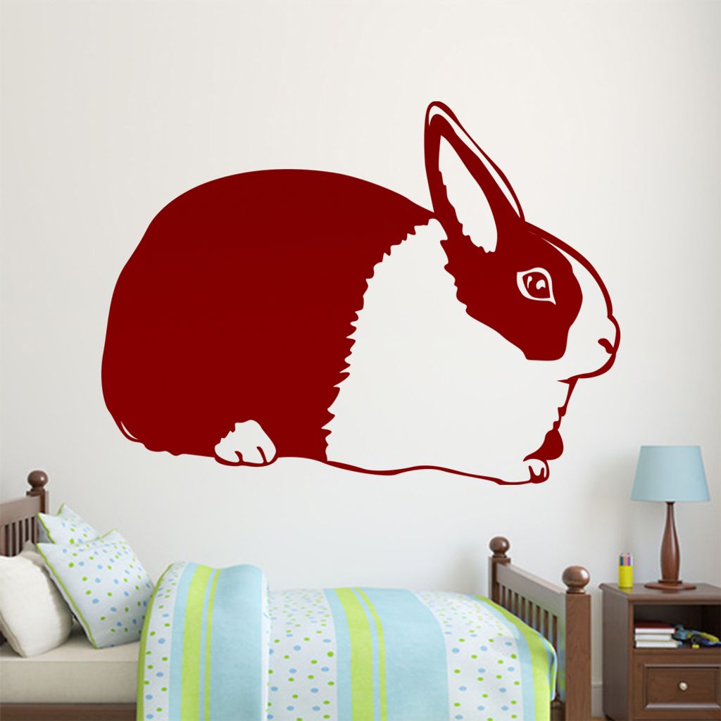 KIWISTAR Hase - Nase Kaninchen Haustier Wandtattoo in 6 Größen - Wandaufkleber Wall Sticker - Dekoration, Küche, Wohnzimmer, Schlafzimmer, Badez...