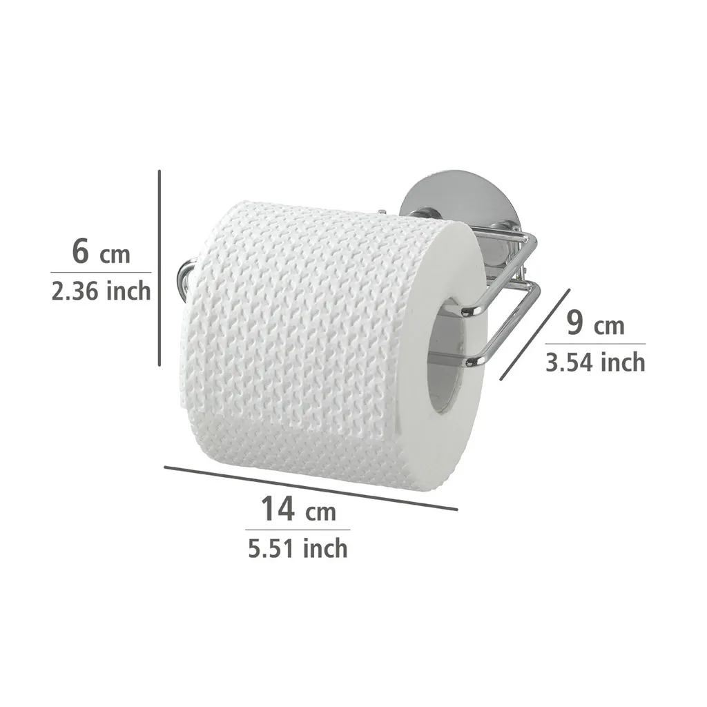 Wenko Portarotolo di Scorta 2 in 1 Gissi con Ripiano, Portarotolo di Carta Igienica da Pavimento per Massimo 3 Rotoli, con Superficie D'Appoggio Antiscivolo, in Acciaio Nero, 18 X 52 X 12