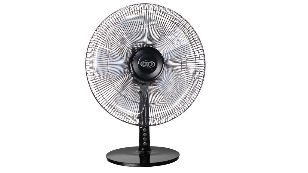 Argoclima Tablo Evo Schwarz Tischventilator 40cm 3 Geschwindigkeiten mit Fernbedienung