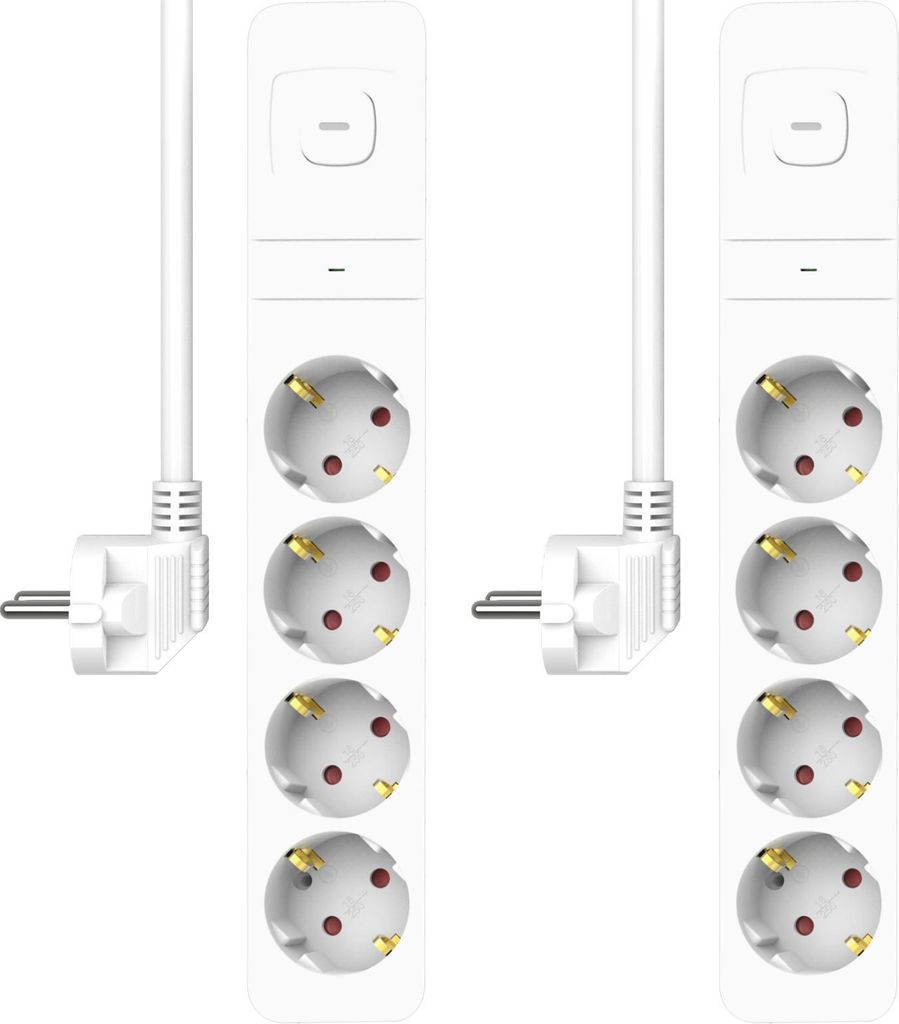 ELRO ES704 Mehrfachsteckdose 4-fach mit Überspannungsschutz | 1,5m Kabel und Schalter | Für Gamer & Audiophile | Schutzkontaktstecker | Feuerfest...