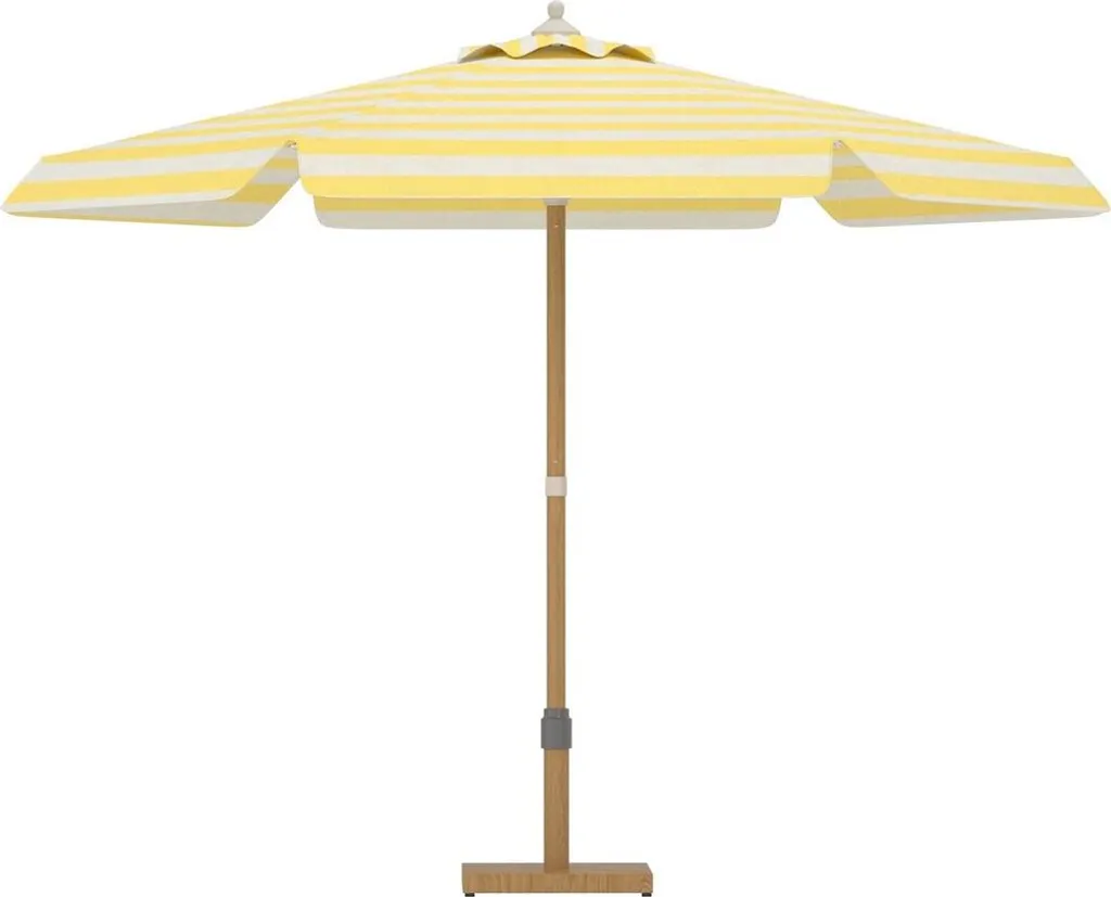 Parasol de jardin rond 270cm Cerox blanc idéal terrasse et balcon
