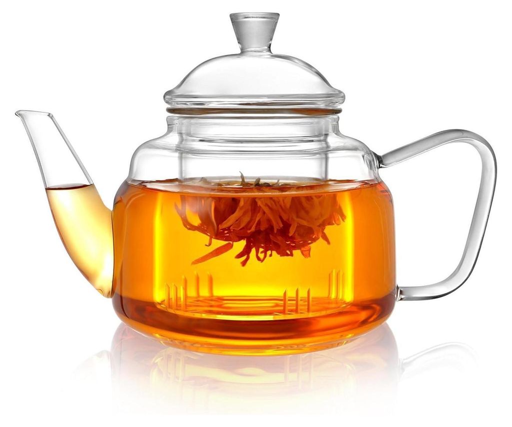 CNGLASS Glas Teekanne mit abnehmbarem Infuser 600ml Produktbild 