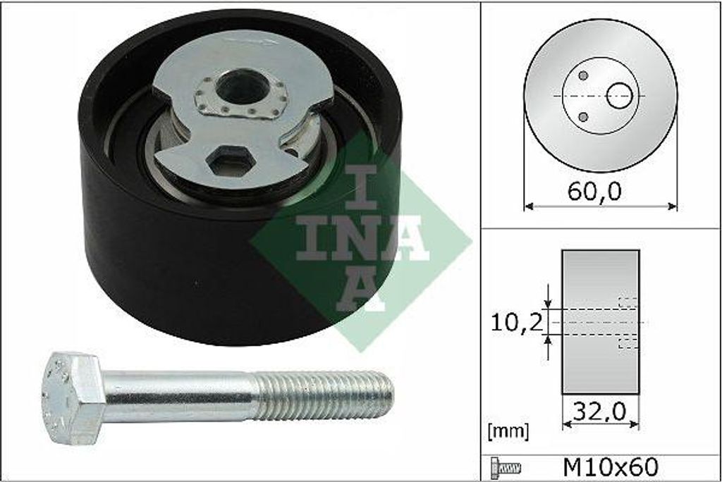 INA 531 0504 10 Spannrolle, Zahnriemen OE 1135356 kompatibel mit Transit