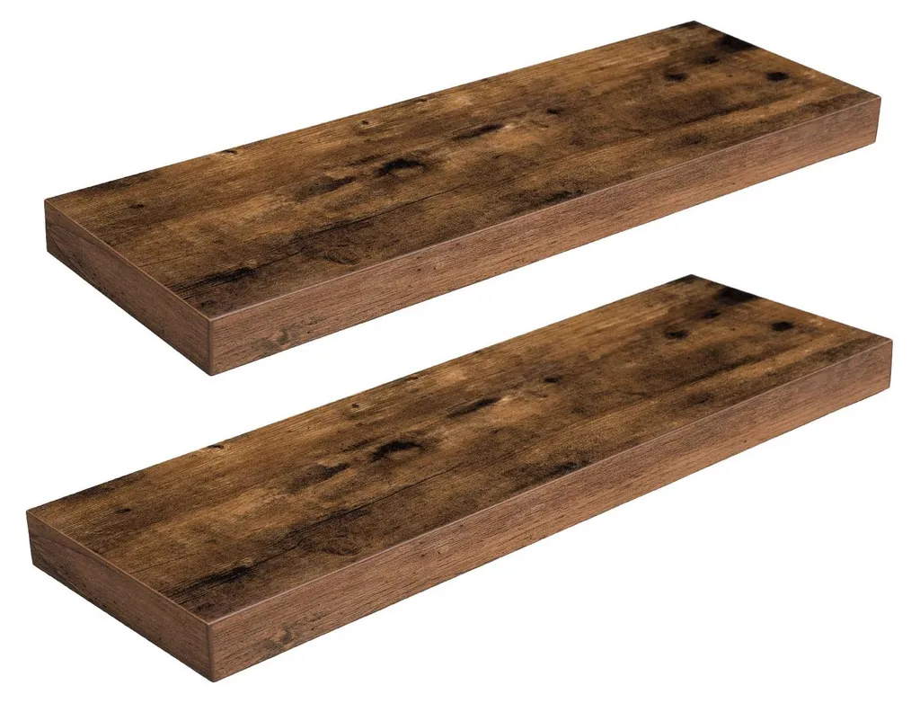 Étagère murale marron vintage EBF60BJ01 lot de 2 pièces 60 x 20 x 3,8 cm