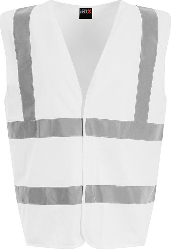 PRO RTX - "High Visibility" Weste für Herren/Damen Unisex PC4002 (S) (Weiß)