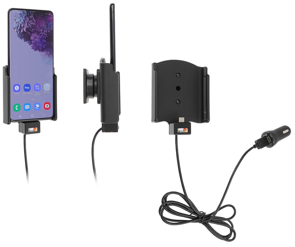 Brodit Gerätehalter 721191 mit Ladefunktion - für Smartphones - Samsung Galaxy S20 Plus 5G (SM-G986B/SM-G986F), Samsung Galaxy S20 Plus 5G