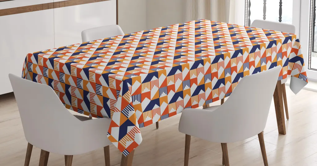 Tovaglia Vintage ABAKUHAUS 140x200 cm | Tessuto Antimacchia Multicolore