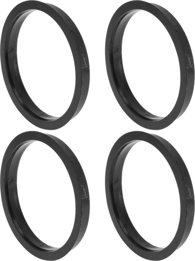 79,6 mm bis 71,6 mm Auto-Radnaben-Zentrierringe Schwarzes Polycarbonat-Räderzentrumswelle Stoßdämpfende Nabenringe 4 Stück