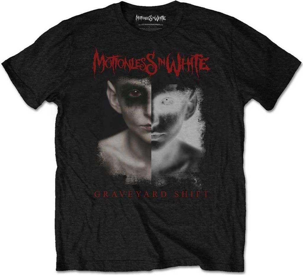 Motionless In White - "Split Screen" T-Shirt für Herren/Damen Uni RO2248 (XL) (Schwarz)