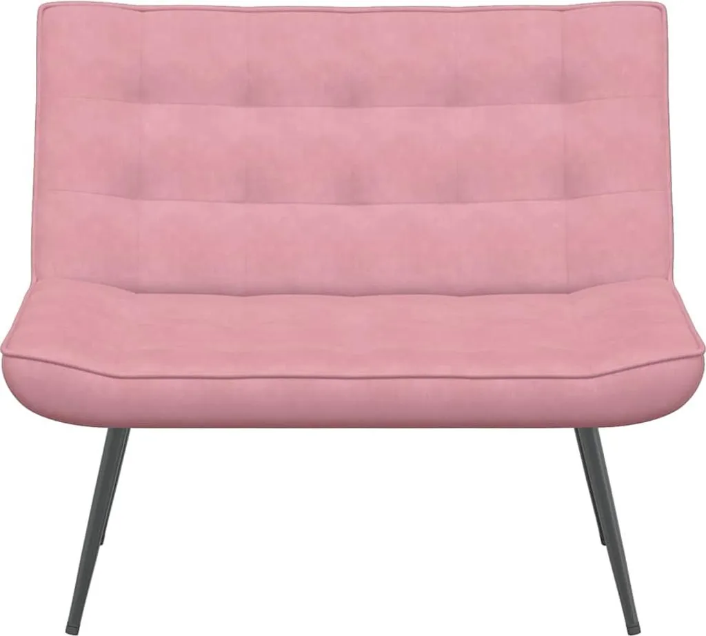 Banc Rose Velours 110x74x84 cm - Solution Assise Confortable et Stable - 4