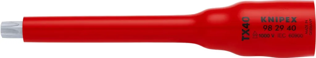 Embout de vissage Torx TX40 long KNIPEX pour cliquet 3/8 pouce