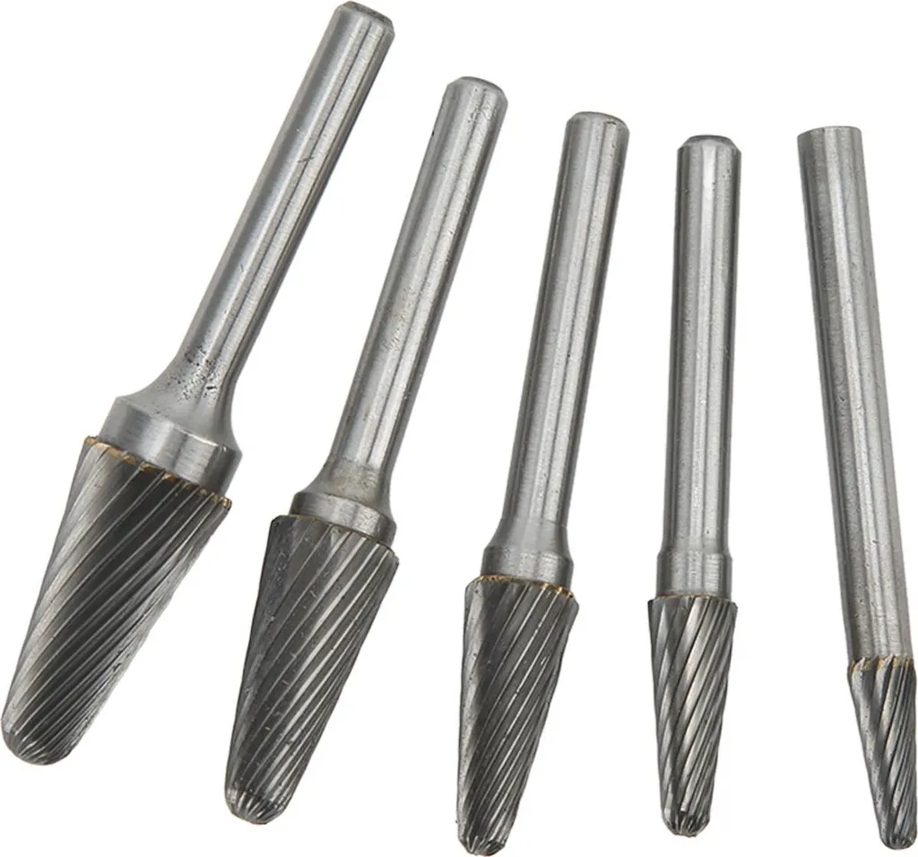 Set Frese Metallo Duro 6mm Single Cut per Sgrossatura e Scultura Legno