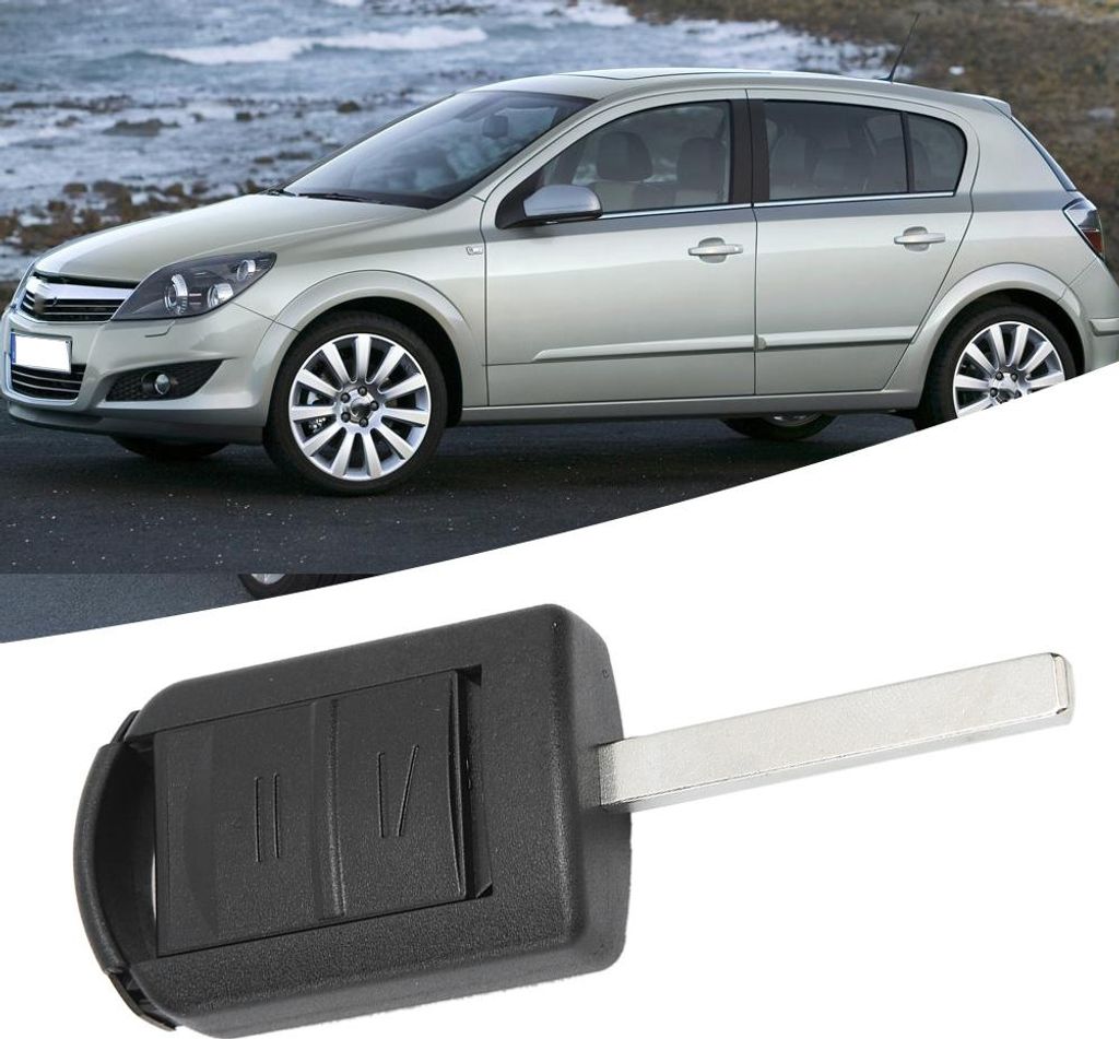 Auto-Schlüsselanhänger-Hülle, Ersatz-Passform für Opel, 2 Tasten