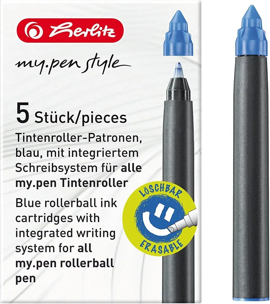cartucce roller herlitz my.pen, blu royal