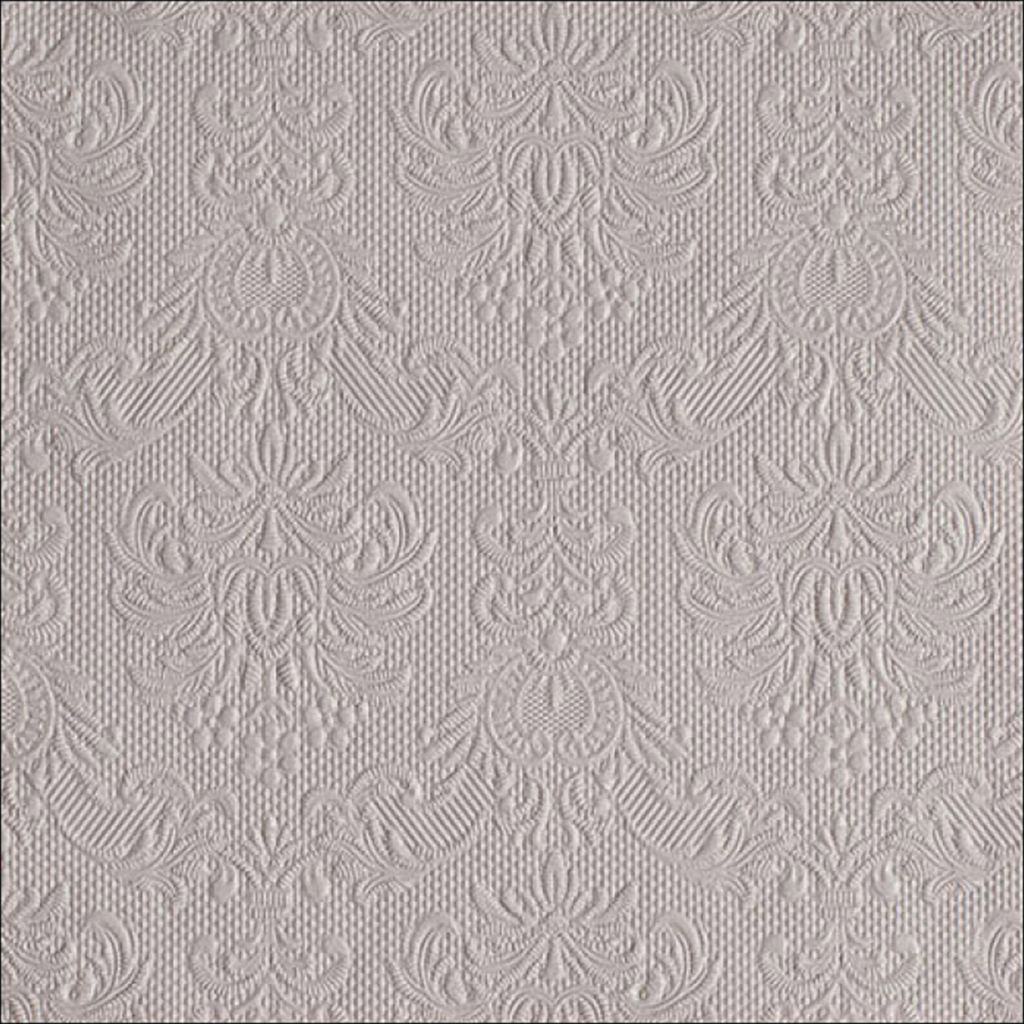 Servietten Papier 33x33cm Elegance geprägt 15 Stück Hellgrau
