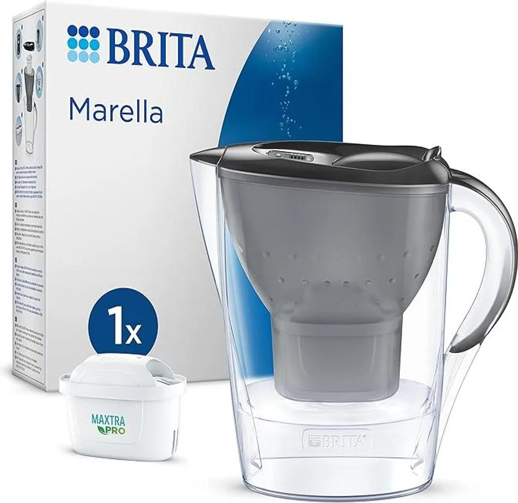 BRITA Marella Carafe filtrante - Solution Anti-Calcaire et Goût Chlore