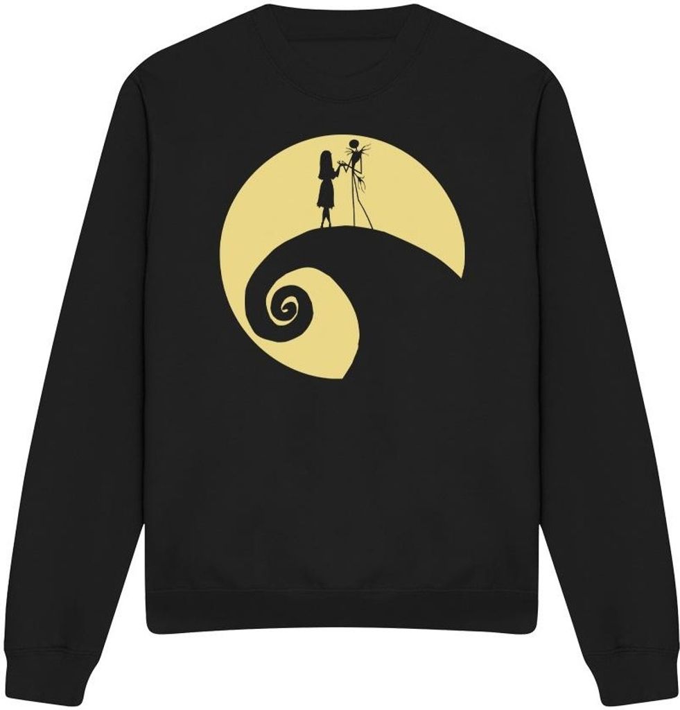 The Nightmare Before Christmas - Sweatshirt für Herren/Damen Uni TV3707 (XXL) (Schwarz)