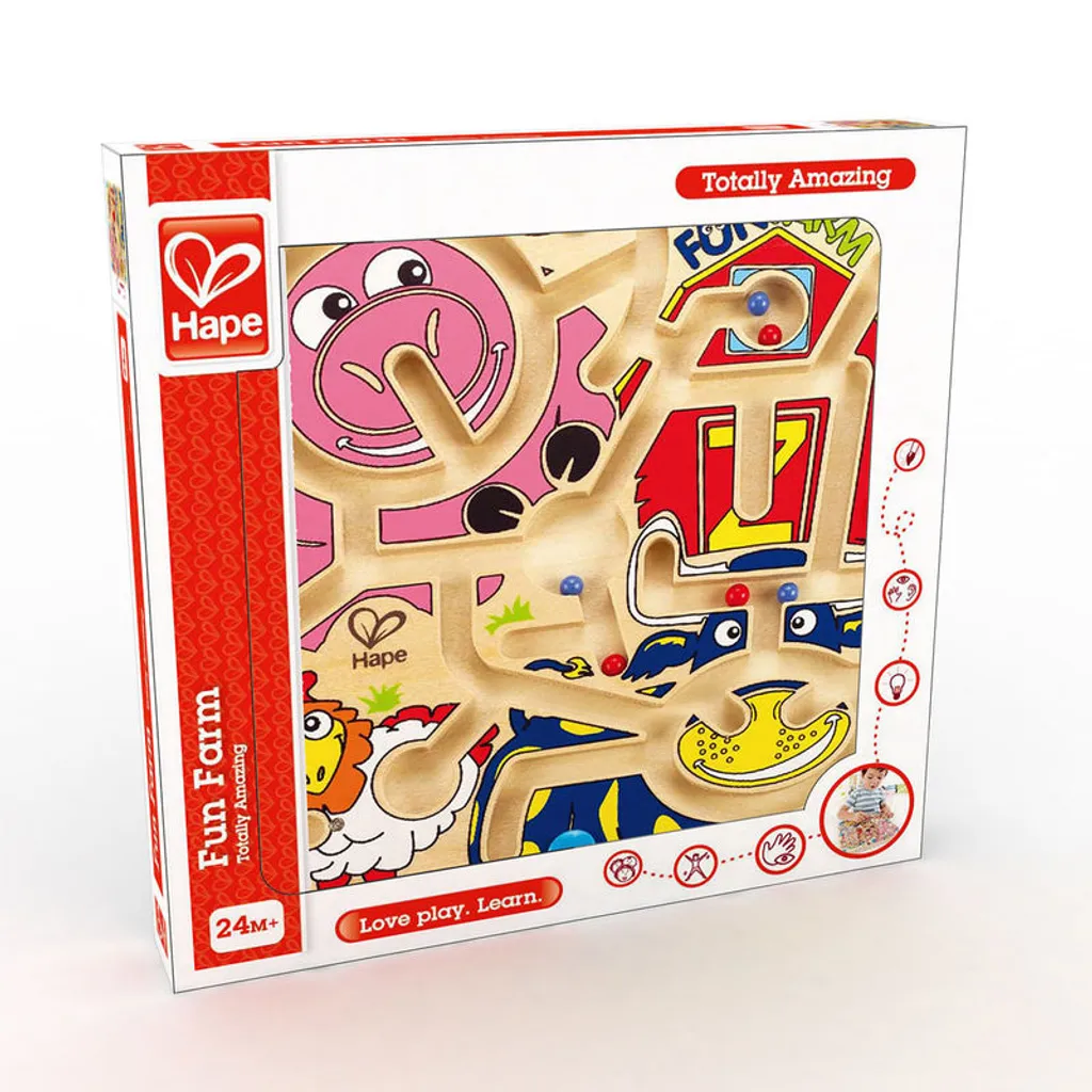 Hape E1702 Lustiger Bauernhof Labyrinthe Aimanté Circuit de Motricité