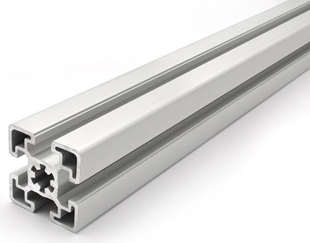 Länge 1400mm - Aluminiumprofil 45x45S B-Typ Nut 10 (schwer), silber eloxiert. Aluminium Profil 45x45 Alu Profil 45 x 45 Montage- Systemprofil