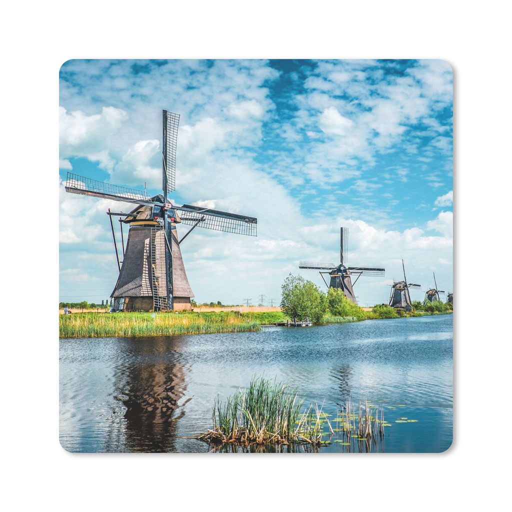 MuchoWow Mauspad Mousepad Mühle - Luft - Niederlande 30x30 cm - Mousepads - Maus Mat - Pad - Mausunterlage - Gaming