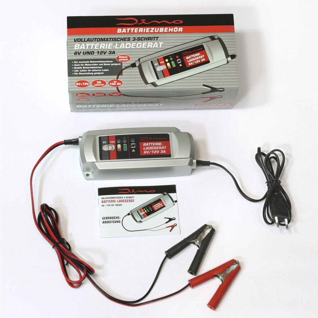 Dino Kraftpaket Batterieladegerät 6V 12V 3A Kfz Auto Produktbild 3