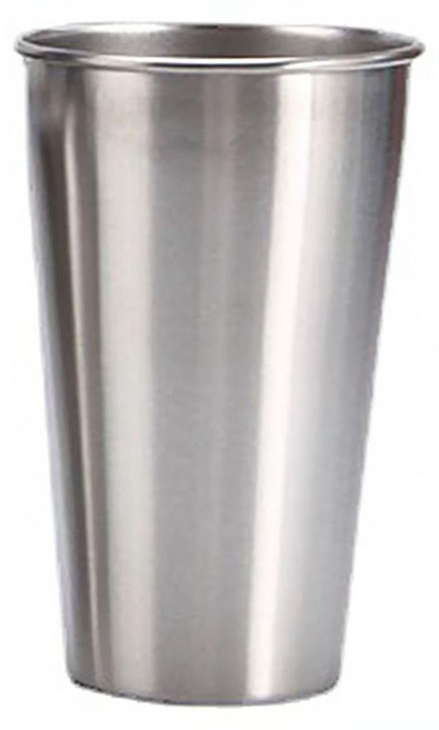 Edelstahlbecher, BPA-frei, großes Fassungsvermögen, bruchsicher, stapelbar, 3 Größen, hochglanzpoliert, Bierbecher, Bürogeschenk, 500 ml