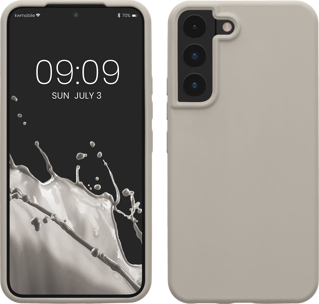 kwmobile Schutzhülle kompatibel mit Samsung S22 Hülle - Silikon Case Handyhülle S22 - Handyhülle Samsung S22 weiche Oberfläche - kabelloses La...
