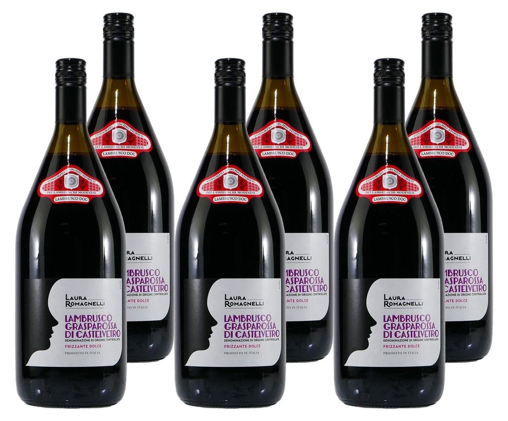 Laura Romagnelli Lambrusco DOC -lieblich- (6 x 1,5L) Produktbild 