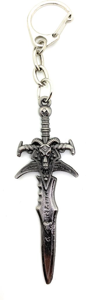 Onwomania Schlüsselanhänger Verziertes Säbel Dolch Schwert Silber Metall Anhänger Charm