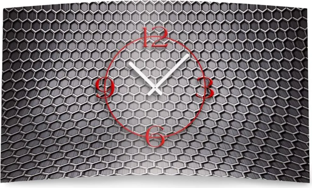 Orologio da parete astratto di design in metallo a nido d'ape Orologio da parete moderno di design silenzioso senza ticchettio dixtime 3D-0068
