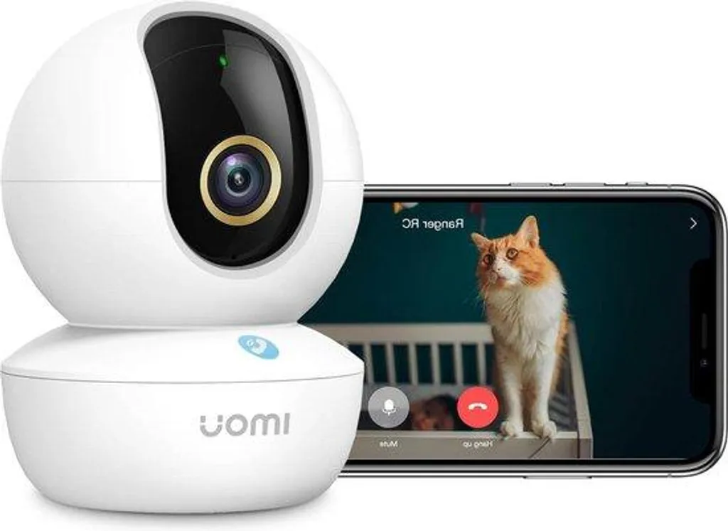 Caméra de surveillance 3K 5MP 360° ultraplate avec appel tactile et IA