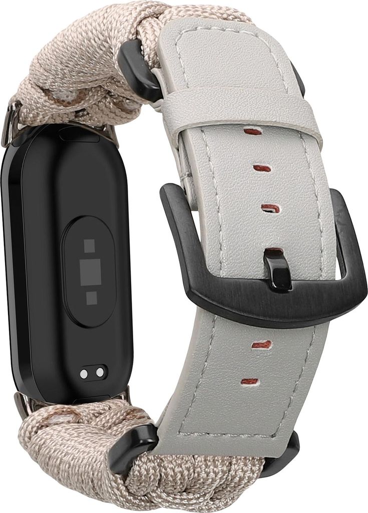 kwmobile Ersatzarmband geflochten kompatibel mit Xiaomi Mi Band 10 / Mi Band 9 / 8 Armband - Fitnesstracker Sportarmband aus Kunstleder mit