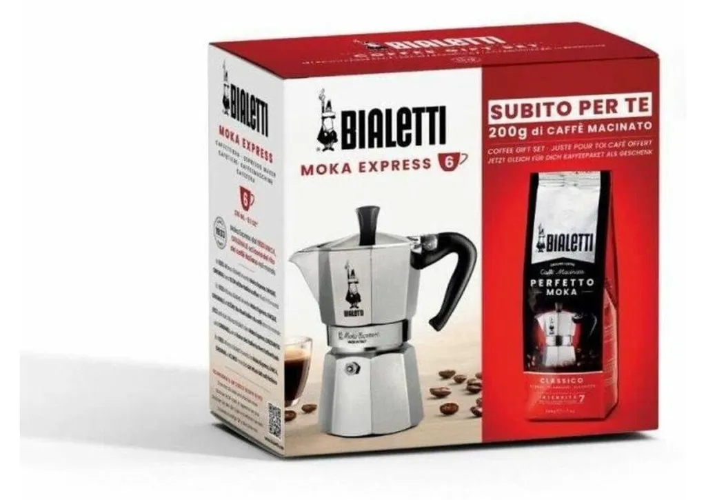 Machine à Espresso Manuelle Bialetti 150ml - Aluminium Argent et Noir