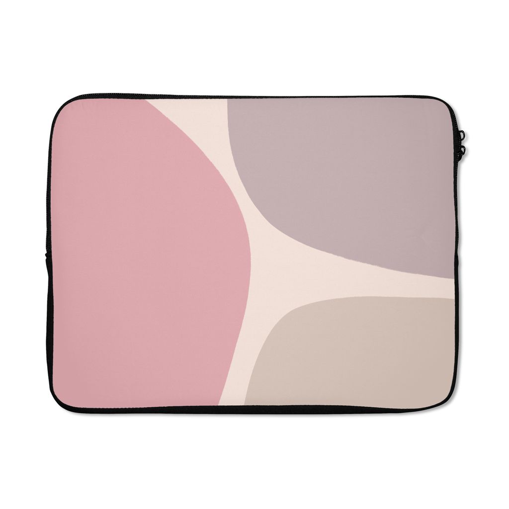 MuchoWow Laptop Hülle 17 Zoll Laptoptasche Gestaltung - Pastell - Minimalismus - Zipper - Schutzabdeckung